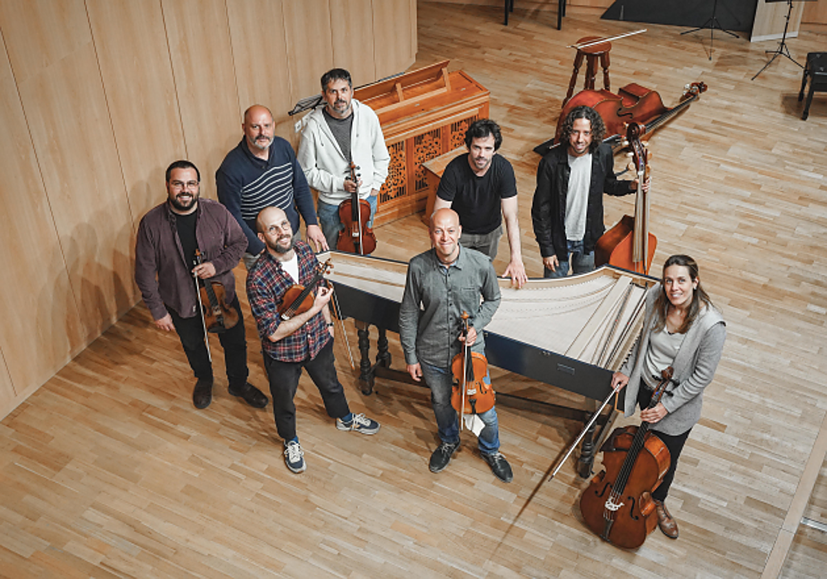 El clavecinista Ignacio Prego y los componentes de Tiento Nuovo.