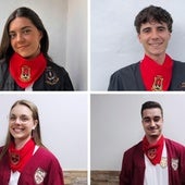 Claudia Pérez Fernández e Íker Reinares Zapata (arriba). Vanesa Pérez Benito y Germán Anoz Varea.
