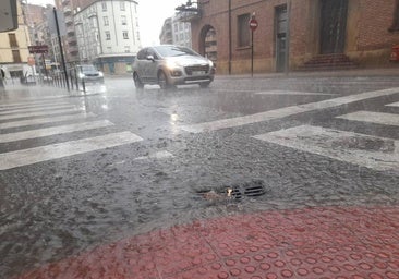 Las primeras tormentas del lunes descargan en La Rioja Baja
