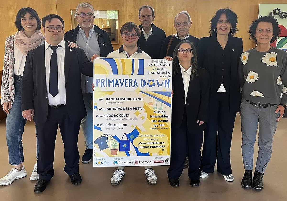 Presentación de la nueva edición de 'Primavera Down', que se celebrará este sábado en el parque San Adrián de Logroño.