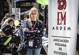 Arancha Lasanta posa durante la jornada que celebró Ardem el sábado en la plaza del Mercado.
