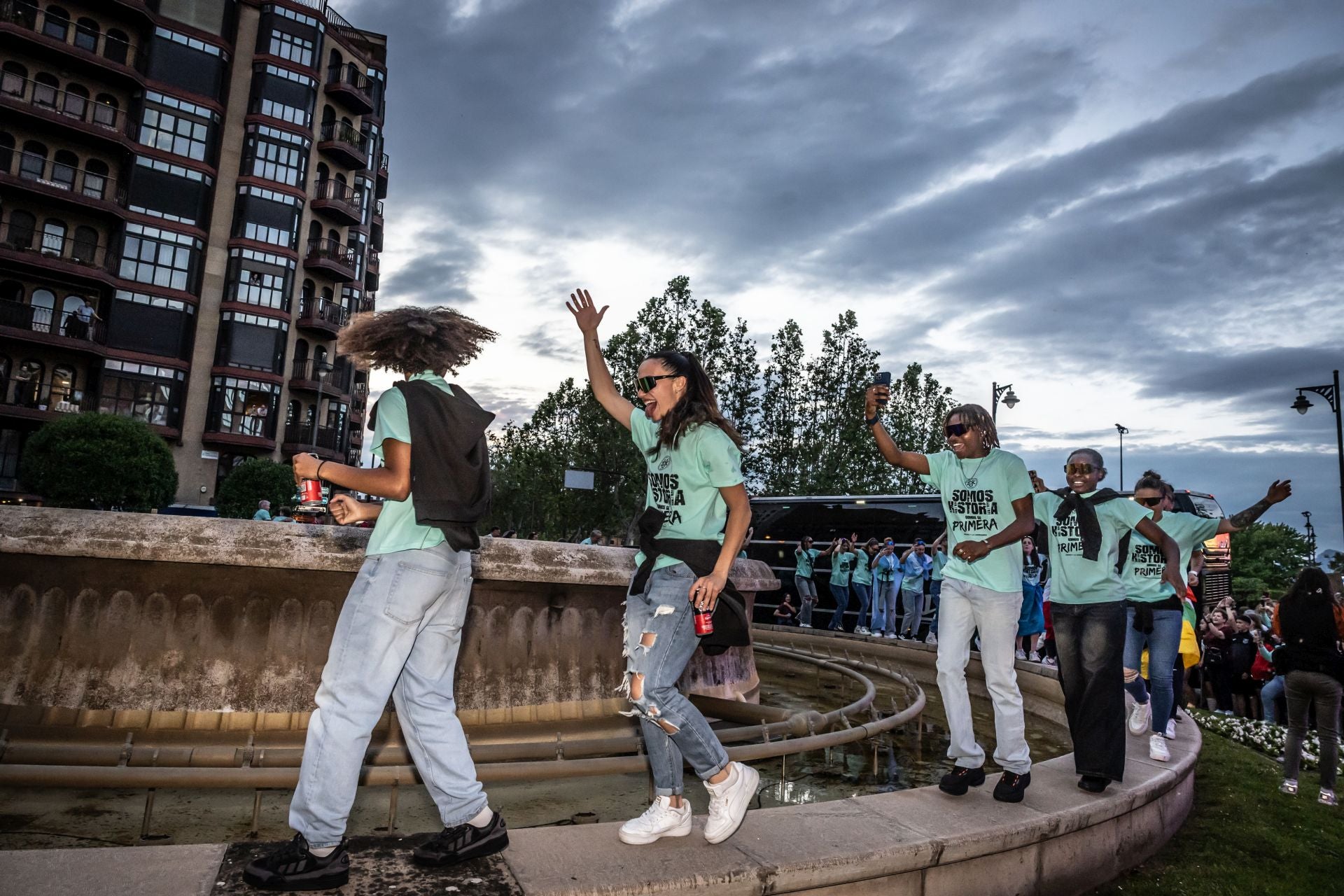 Así celebró el Dux su ascenso en la Fuente Murrieta