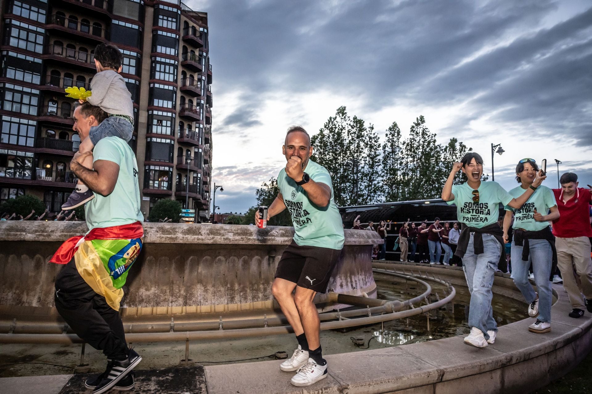 Así celebró el Dux su ascenso en la Fuente Murrieta