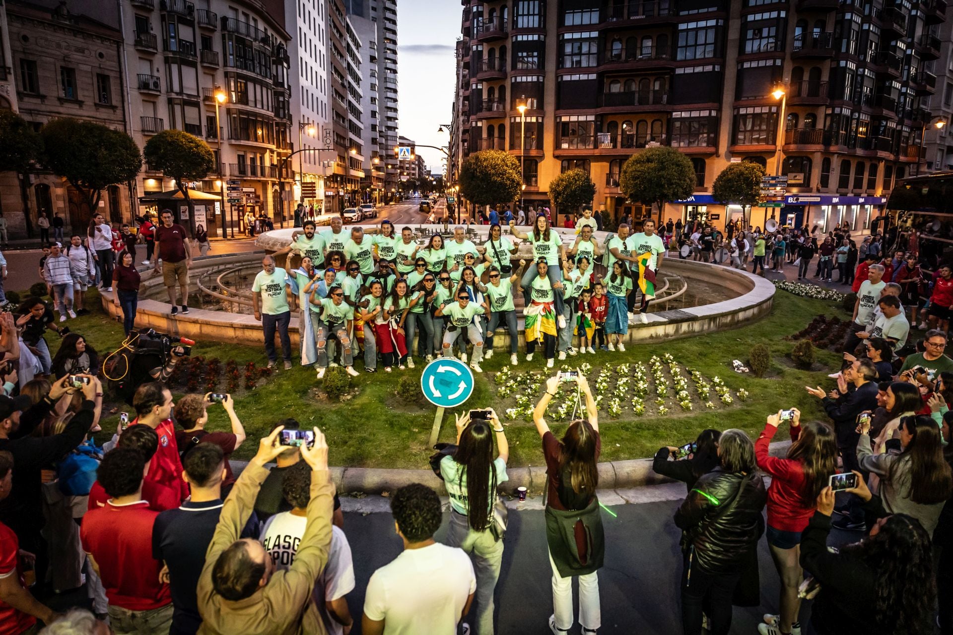 Así celebró el Dux su ascenso en la Fuente Murrieta