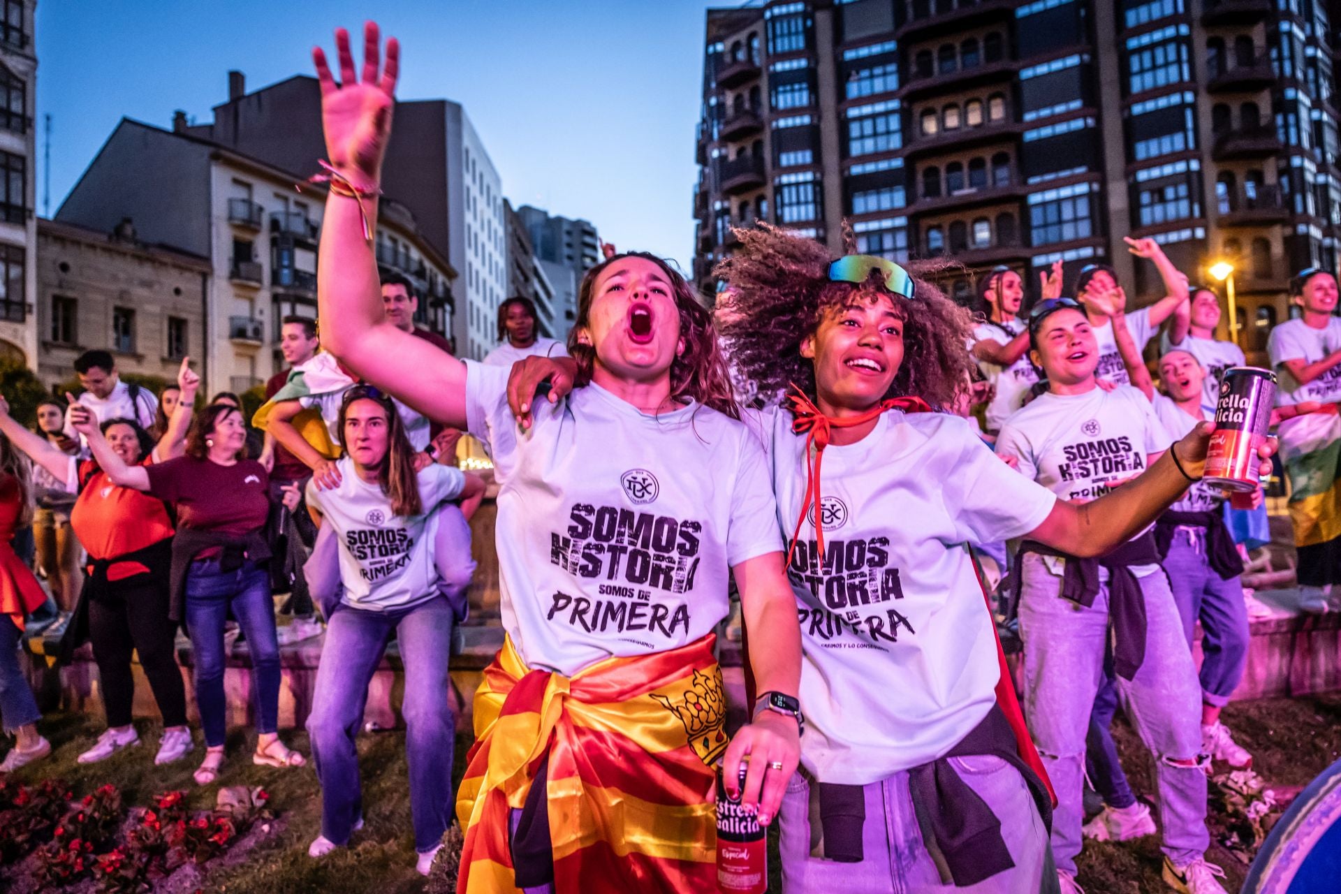 Así celebró el Dux su ascenso en la Fuente Murrieta