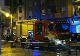 Los Bomberos de Logroño han sofocado un fuego en la calle Rey Pastor.