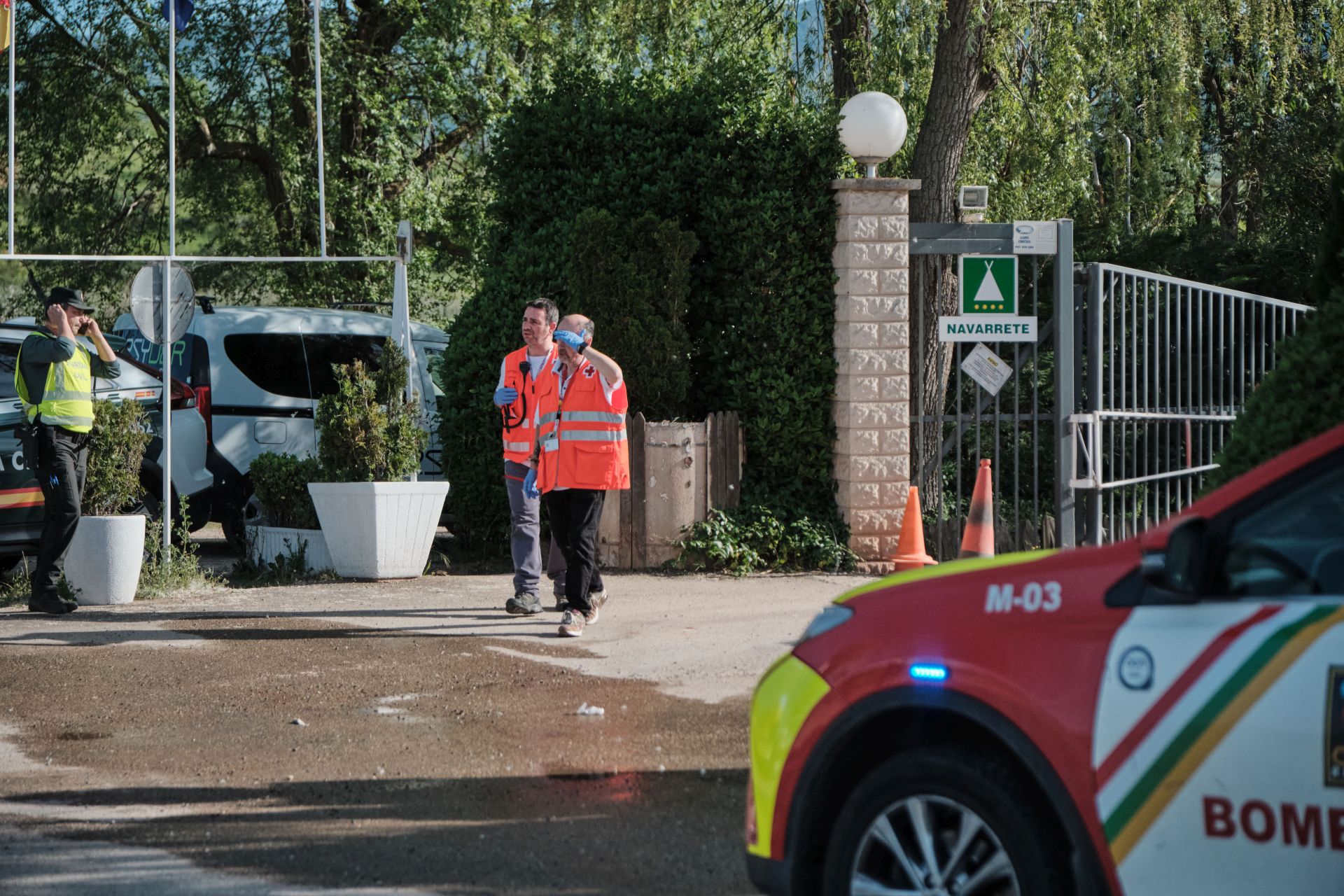 Las imágenes del incendio del camping de Navarrete