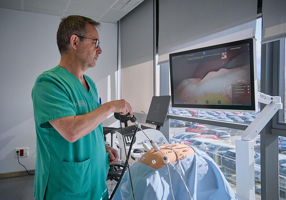 Imagen principal - Serafín Andrés Pérez, de Cirugía General; Bibiana Riaño, Maialen Kortabarria y Ana Ibiricu, de Pediatría, con Luna y Paul; y Carmina Salvador, de Ginecología.