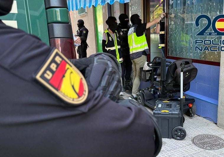 Intervención de la Policía Nacional el pasado jueves.