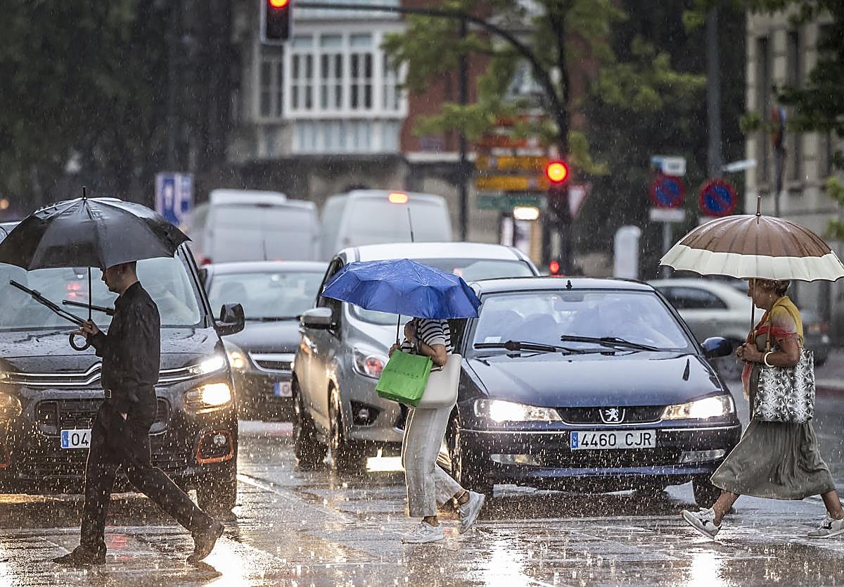 Tormenta en Logroño.