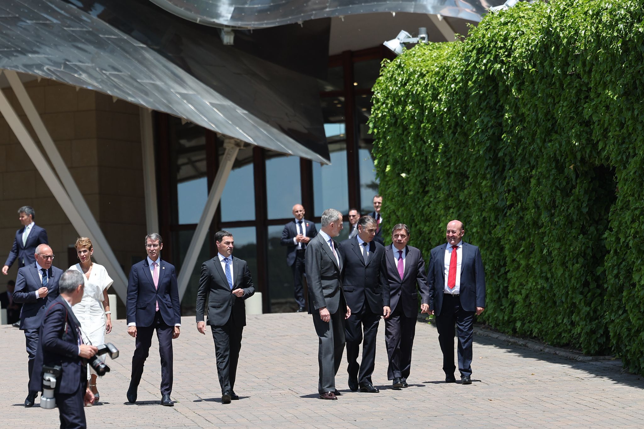 Las imágenes de la visita del Rey a Marqués de Riscal