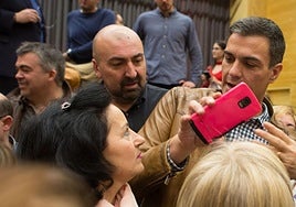 Cerdán, Koldo y Sánchez, en Aldeanueva en 2017.