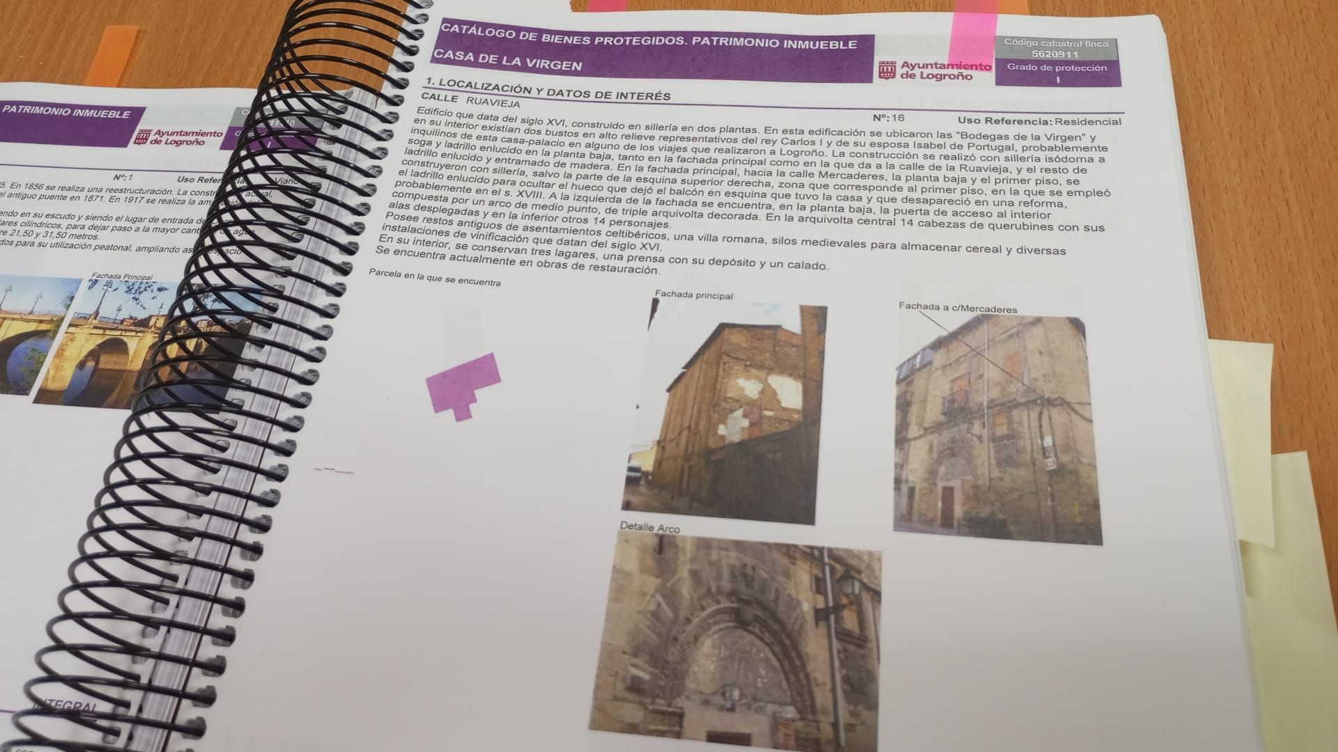 Ficha de Ruavieja 16, con fotografías obsoletas y sin mención alguna al actual CCR.