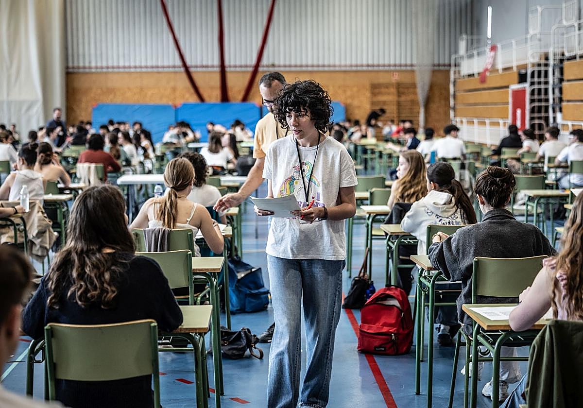 Polideportivo de la Universidad de La Rioja, una de las sedes de la pasada PAU.