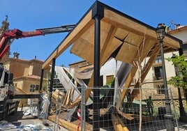 Estado en el que ha quedado la estructura tras el derrumbe.