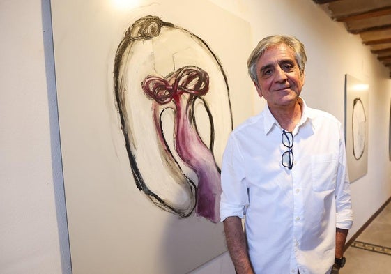 José Carlos Balanza, en la inauguración de 'Cabezotas', ayer en la Casa de la Imagen.