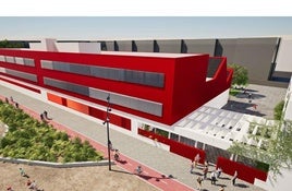 Proyección de cómo quedará el nuevo edificio de FP que prevé construir Jesuitas.