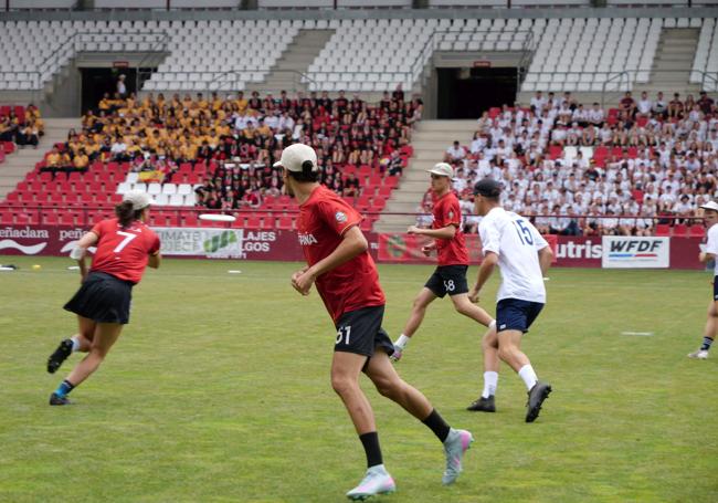 Imagen del partido inaugural entre España y Francia.