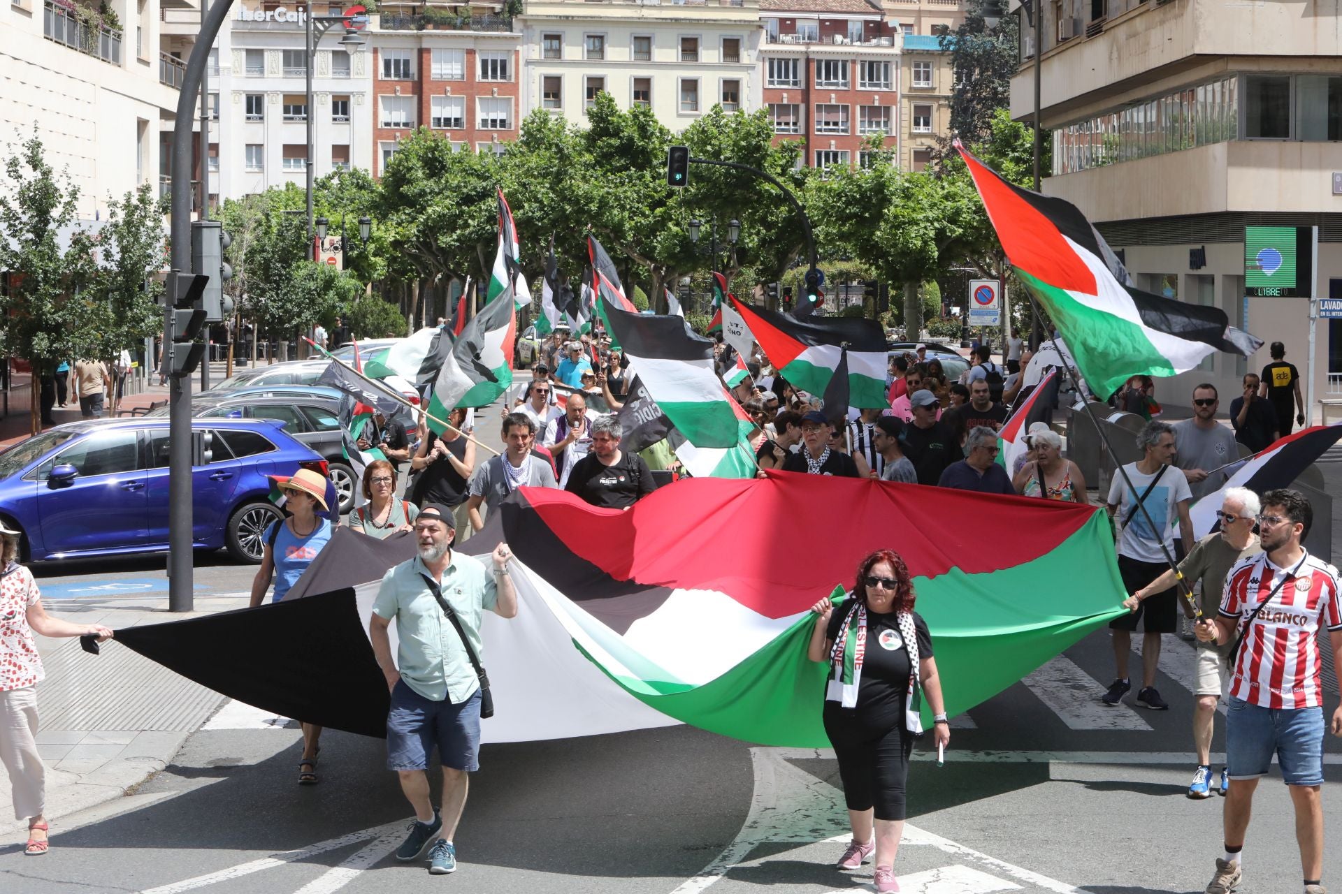 Manifestación contra el genocidio en Palestina en Logroño