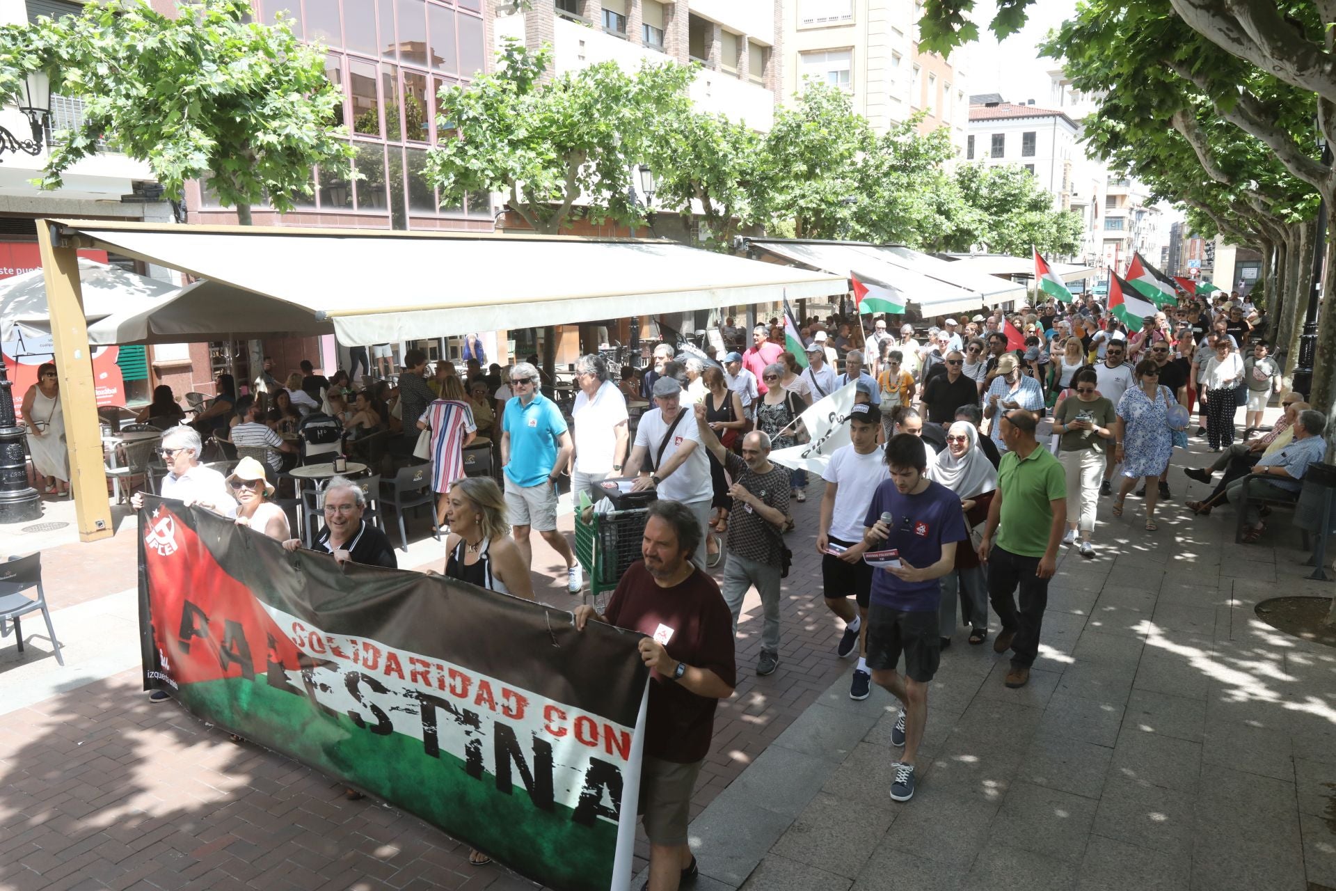 Manifestación contra el genocidio en Palestina en Logroño