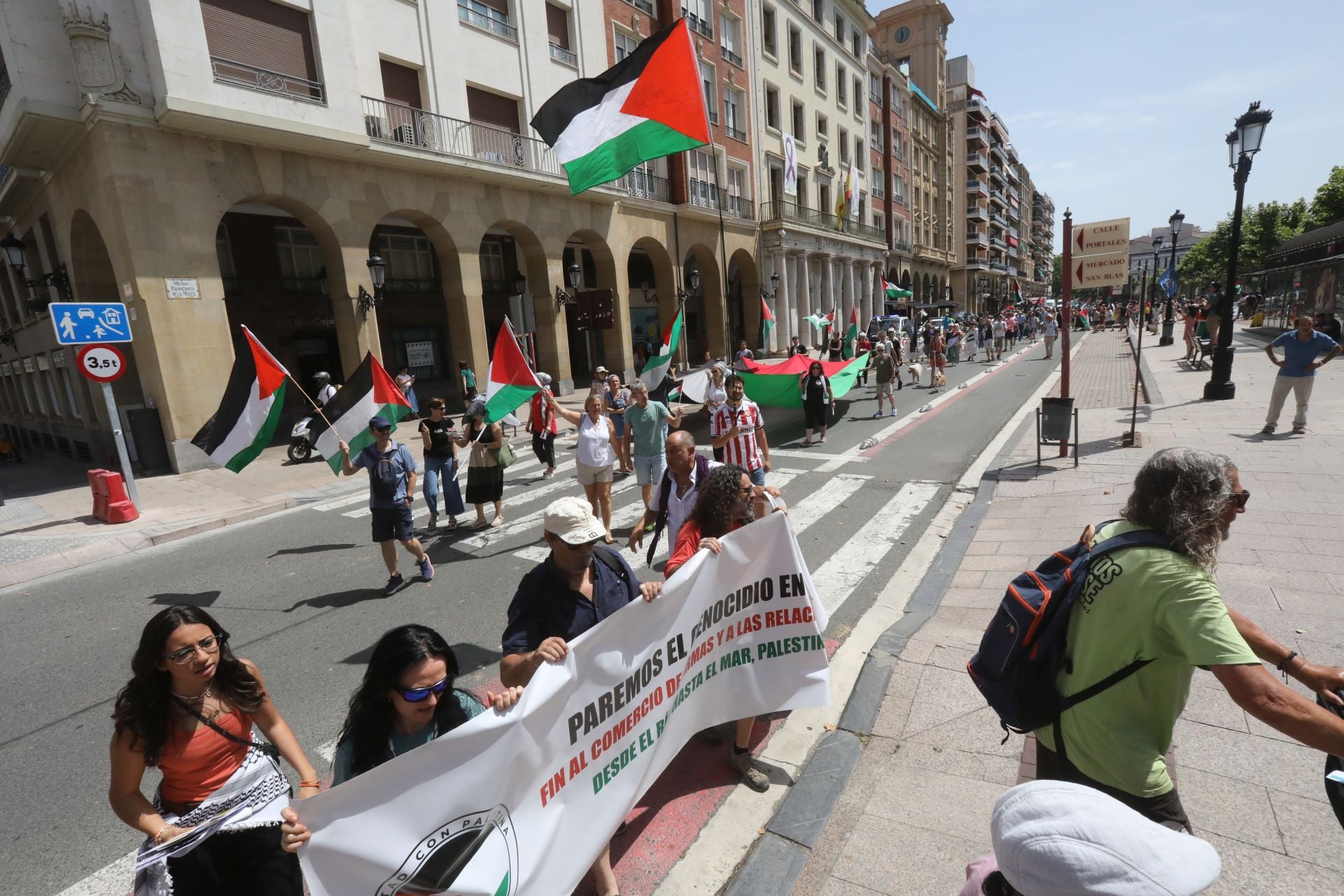 Manifestación contra el genocidio en Palestina en Logroño