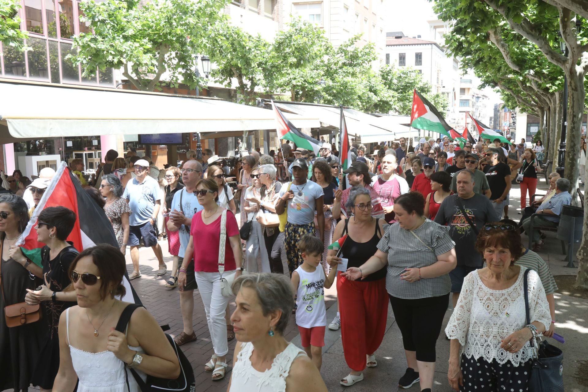 Manifestación contra el genocidio en Palestina en Logroño