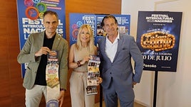 Miguel Sáinz, Ana Mancina y Sergio Frenkel, en la presentación del Festival.