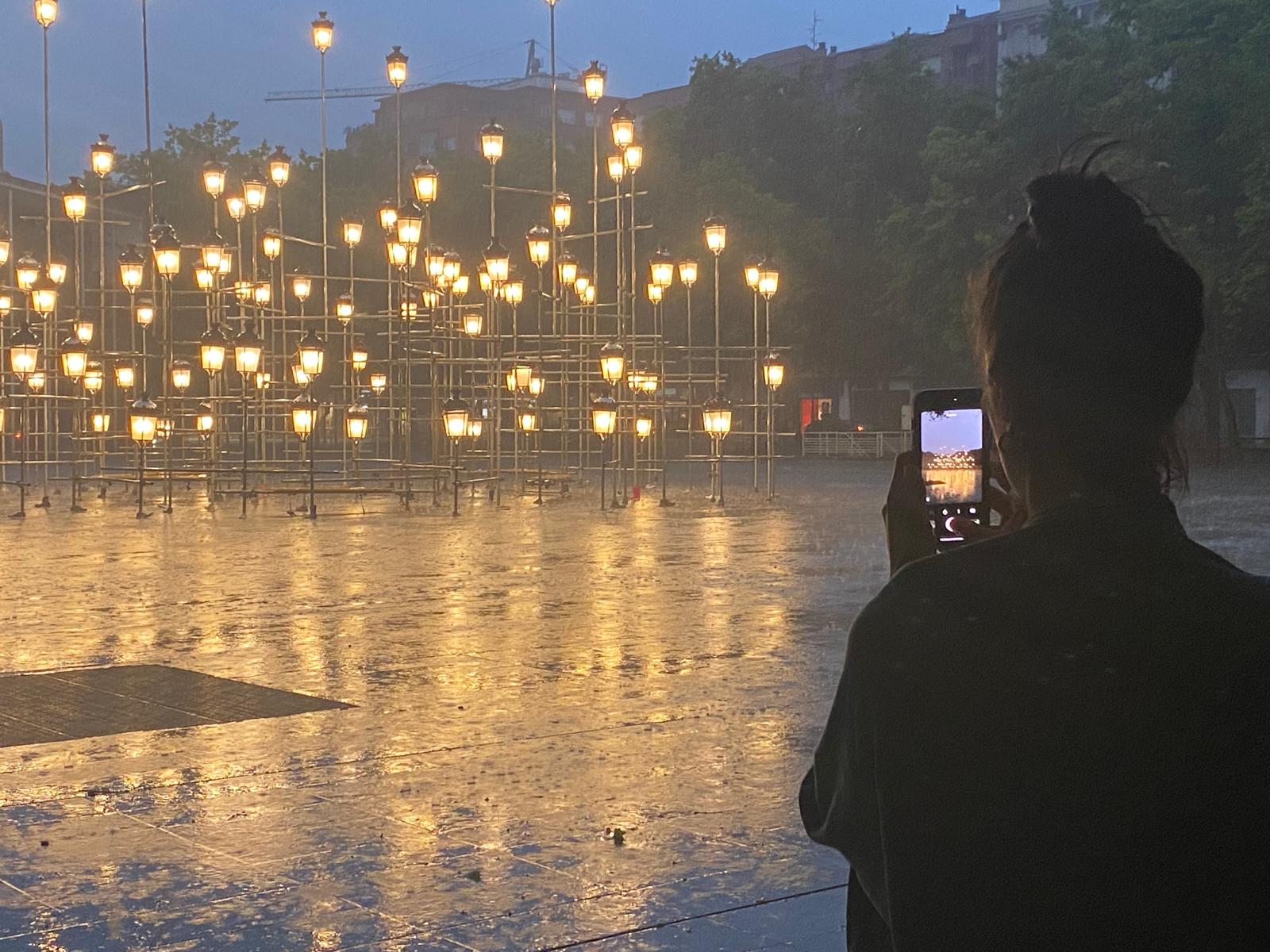 La lluvia fue muy fuerte también en Logroño 