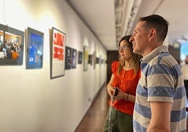 Detalle de la exposición, en Fundación Caja Rioja Gran Vía.