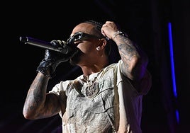 Ozuna, durante su concierto en el festival Holika de Calahorra