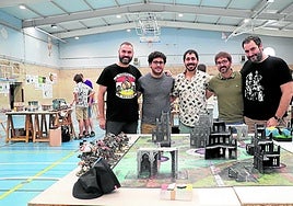 Impulsores de la Asociación Alfalúdica, ayer en su primer evento.