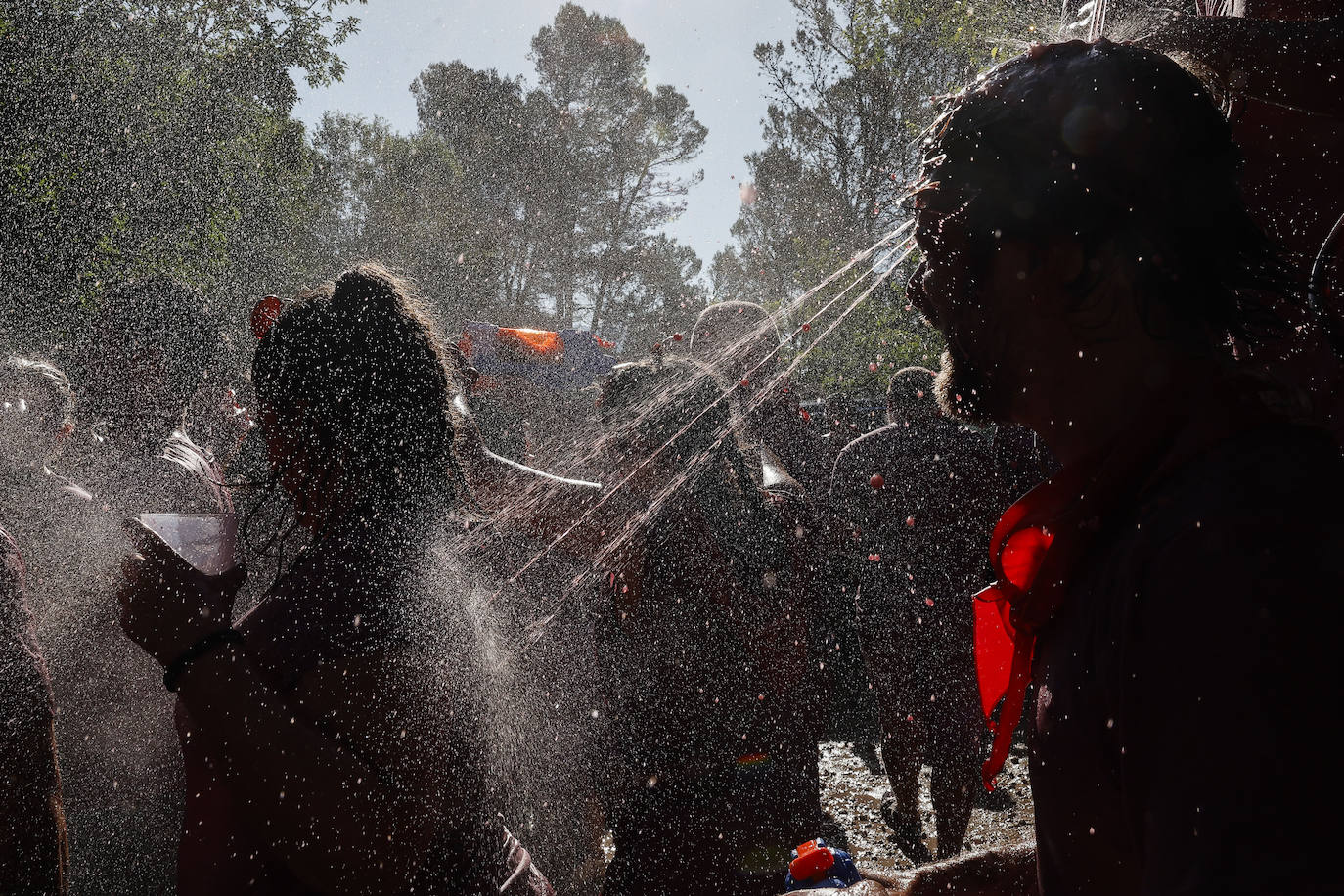 Cascos, gafas, litros de alcohol... las imágenes de la Batalla del Vino en Haro
