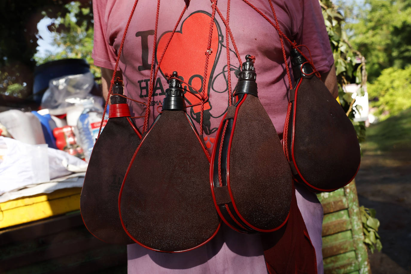 Cascos, gafas, litros de alcohol... las imágenes de la Batalla del Vino en Haro