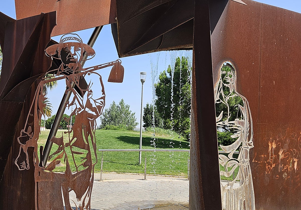Fuente del monumento dedicado a los agricultores.