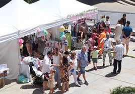 Feria del Comercio, de junio de 2024, en la plaza de España.