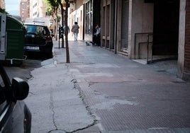Aspecto actual de un tramo de la calle Lardero.