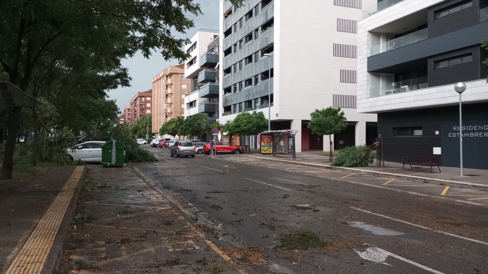 Las imágenes de la fuerte tormenta caída en Logroño