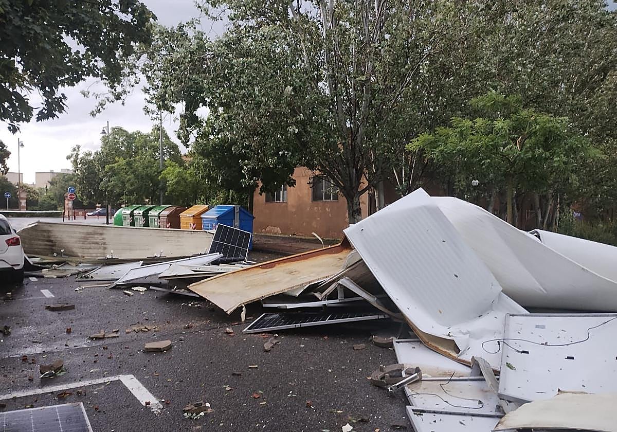 Las imágenes de la fuerte tormenta caída en Logroño
