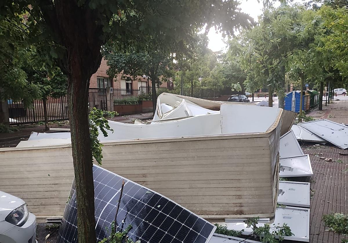Las imágenes de la fuerte tormenta caída en Logroño