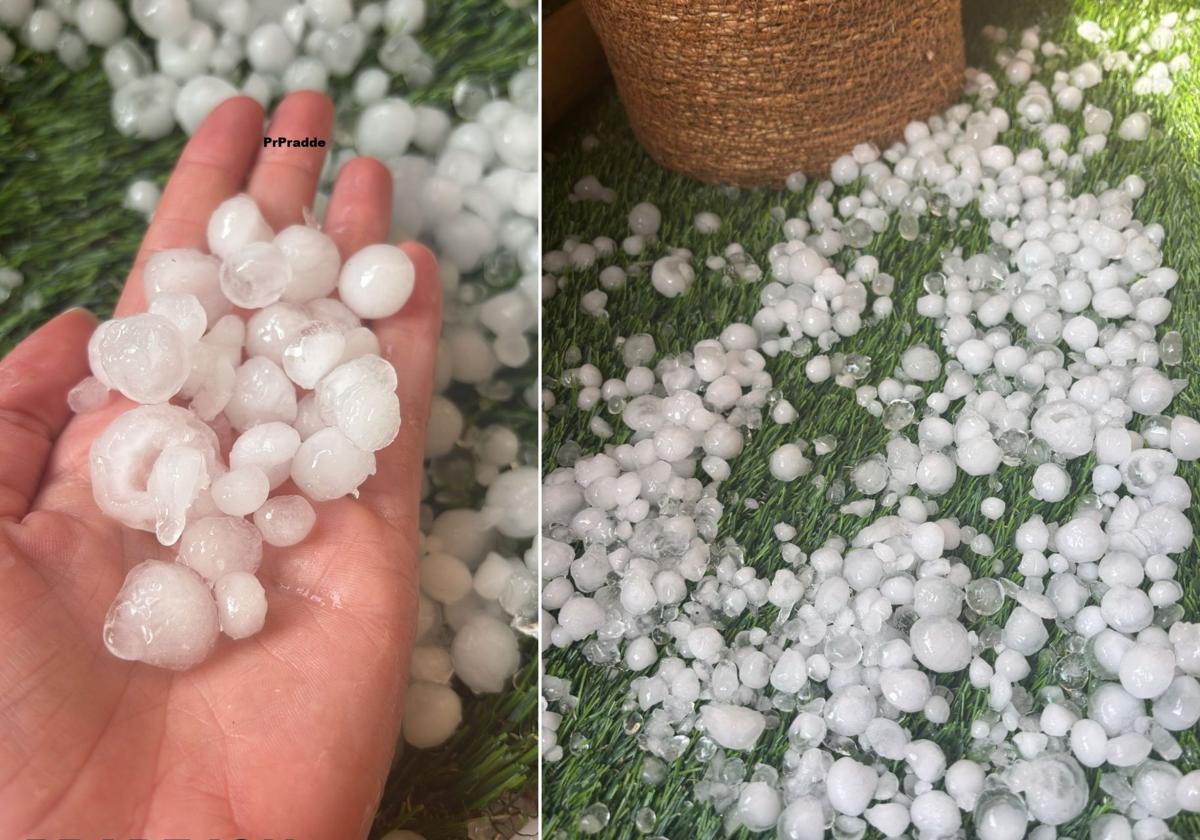 «Tremenda granizada la que acaba de caer en la localidad riojana de Pradejón», ha informado @meteosojuela vía redes sociales.