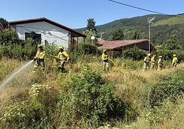 Exhibición de bomberos forestales.