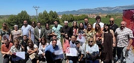 Representantes de las bodegas premiadas en el Concurso de Vinos Fiesta de la Vendimia.