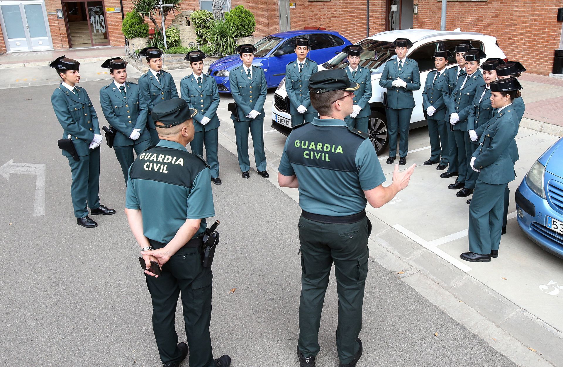 Agentes en el cuartel de la Guardia Civil de Logroño, en una imagen de archivo.