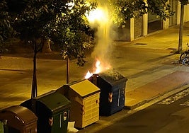 La Policía Local de Logroño detiene a un joven por la quema de contenedores