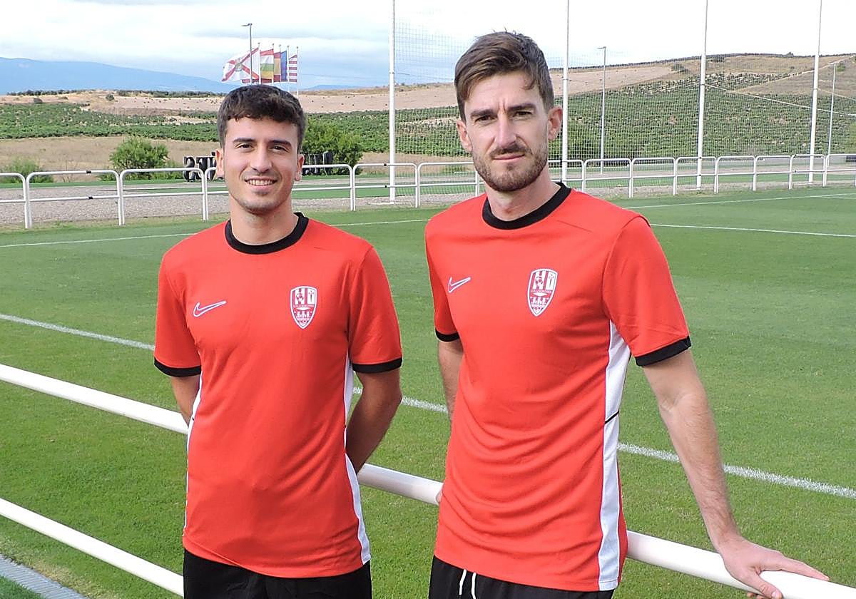 Sergio Camacho y Quique Rivero, esta mañana en Valdegastea.