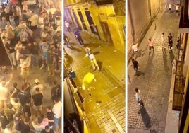 Imágenes de actitudes incívicas en el Casco Antiguo de Logroño