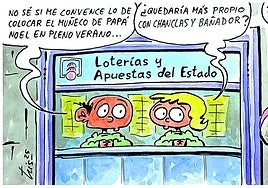 La venta de décimos para el sorteo de la Lotería de Navidad en verano, según Tris