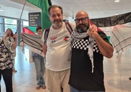 Santiago González Vallejo y Sergio Toribio, ayer, en Madrid.