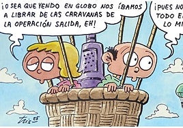 La regata de globos aerostáticos en Haro, según Tris