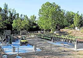 Desmontado el puente de Alberite